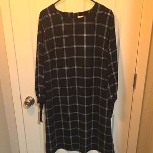 Pre-owned A New Day 3/4 Sleeve Black And White Dress Sz XXL